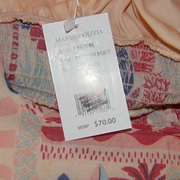 Marissa Olivia Light Orange Dress with Seashells Size Large nwt - Picture 9 of 10